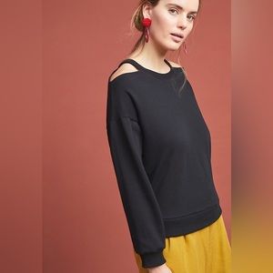 ✨SALE✨Maeve by Anthropologie Black Pullover Sweater with Open Shoulder